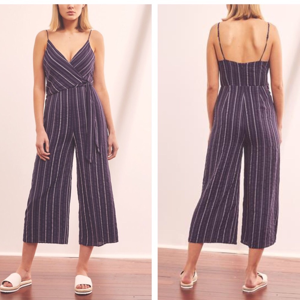 THE FIFTH LABEL Striped Wide Leg Jumpsuit